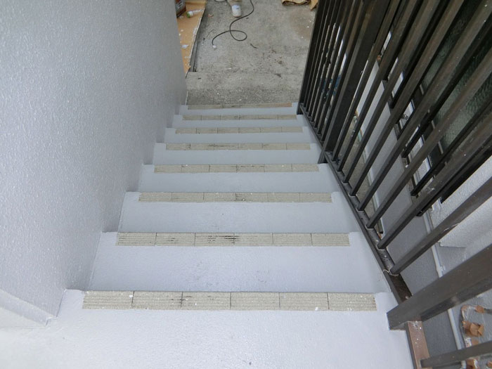 階段部分の塗装後